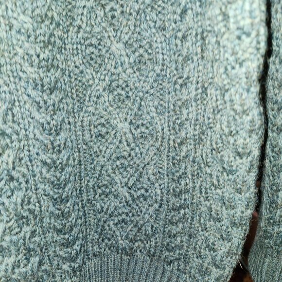 Men's  IRELAND'S EYE 1/4 Zip Cable Knit Merino Wool Aran Island Sweater - Picture 7 of 14